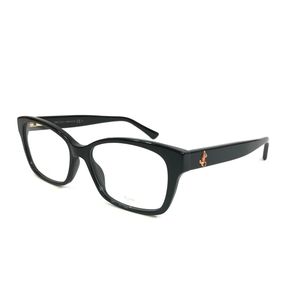 Jimmy Choo Eyeglasses Frames JC270 807 Shiny Black Cat Eye Full Rim 53-16-140